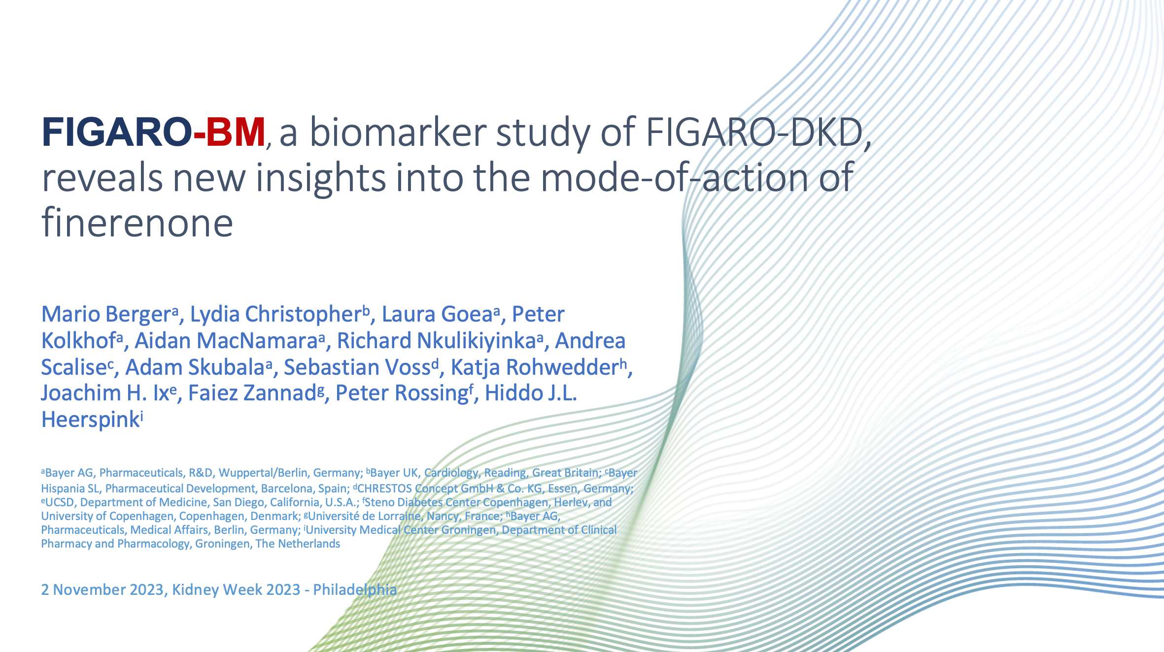 FIGARO-BM, a biomarker study of FIGARO-DKD, reveals new insights into the mode-of-action of finerenone