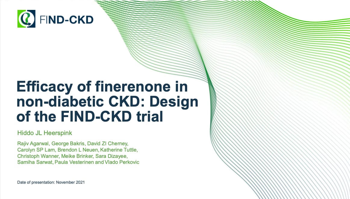 Efficacy of finerenone in non-diabetic CKD: Design of the FIND-CKD trial