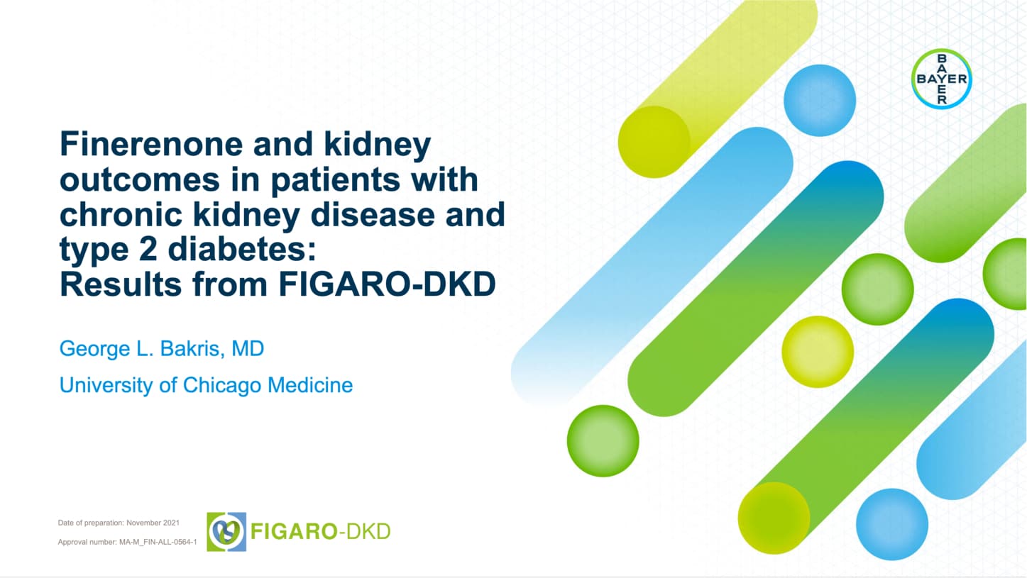 Finerenone and kidney outcomes in patients with chronic kidney disease and type 2 diabetes: Results from FIGARO-DKD