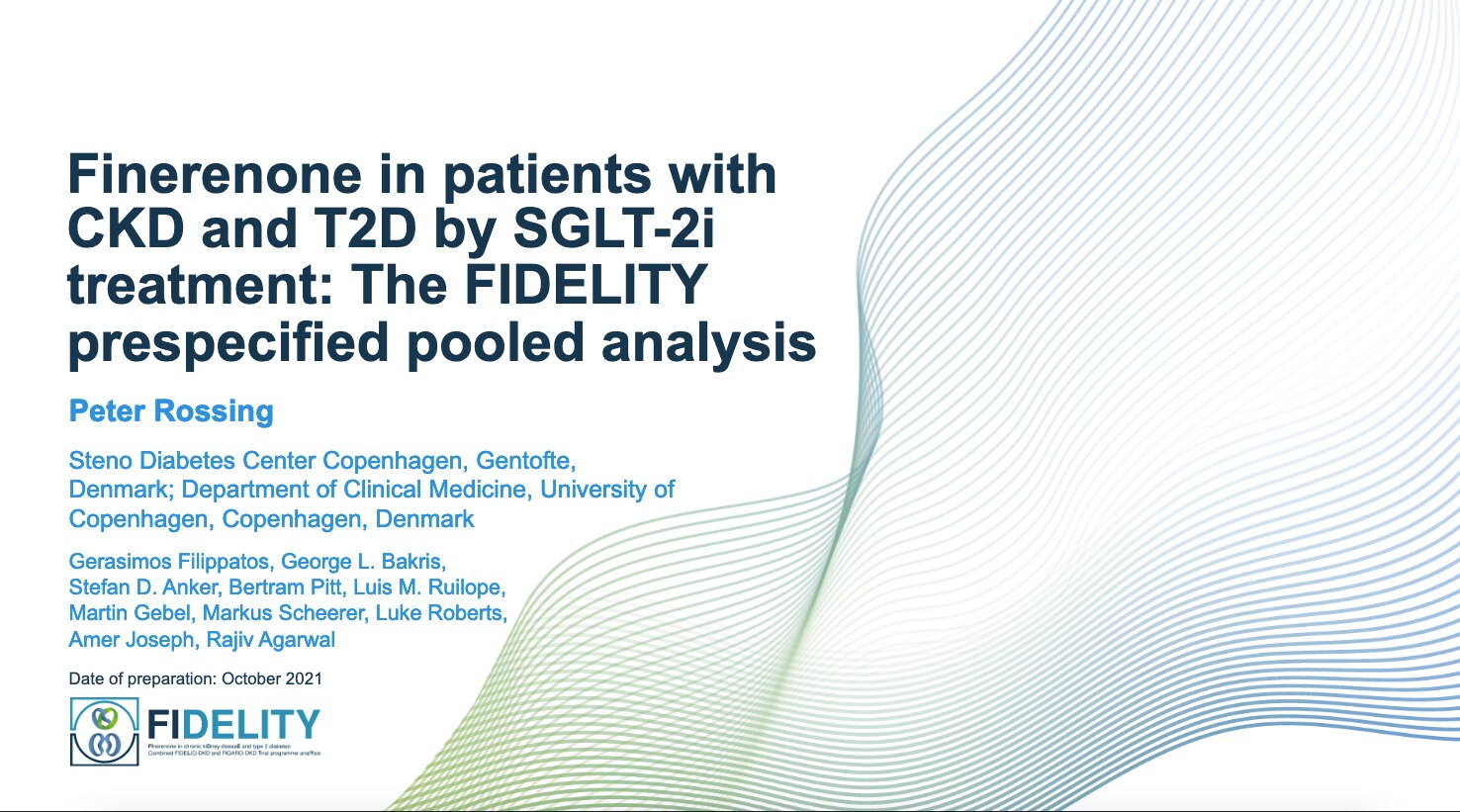Finerenone in patients with CKD and T2D by SGLT-2i treatment: The FIDELITY prespecified pooled analysis