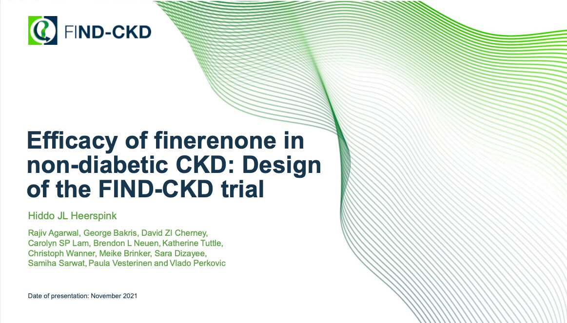 Efficacy of finerenone in non-diabetic CKD: Design of the FIND-CKD trial
